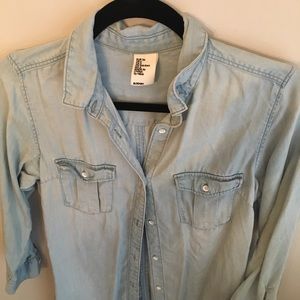 H&M denim shirt dress